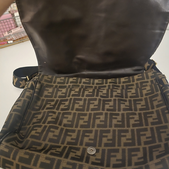 Fendi Zucca Monogram Messenger Laptop Bag - Picture 5 of 16
